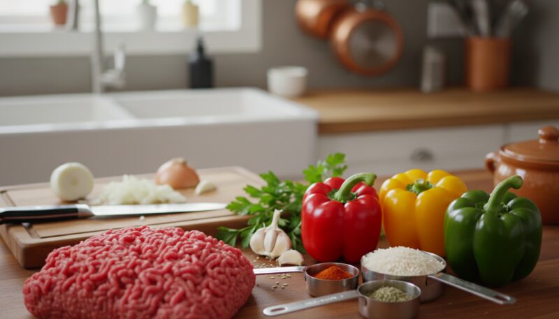 mleveno meso i paprika za punjenje mleveno meso i paprika za punjenje